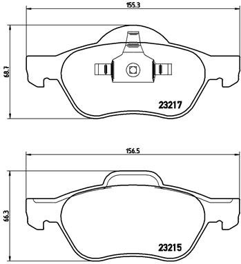 BREMBO Súprava brzdových doštičiek P 68 048X