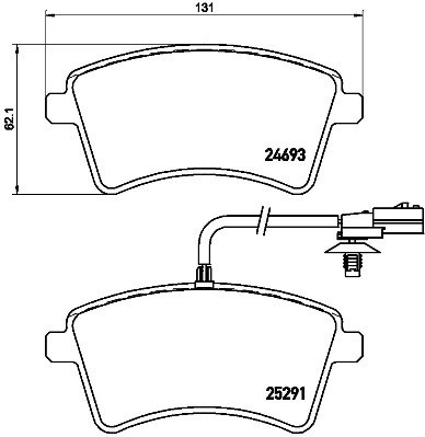 BREMBO Sada brzdových doštičiek P 68 058
