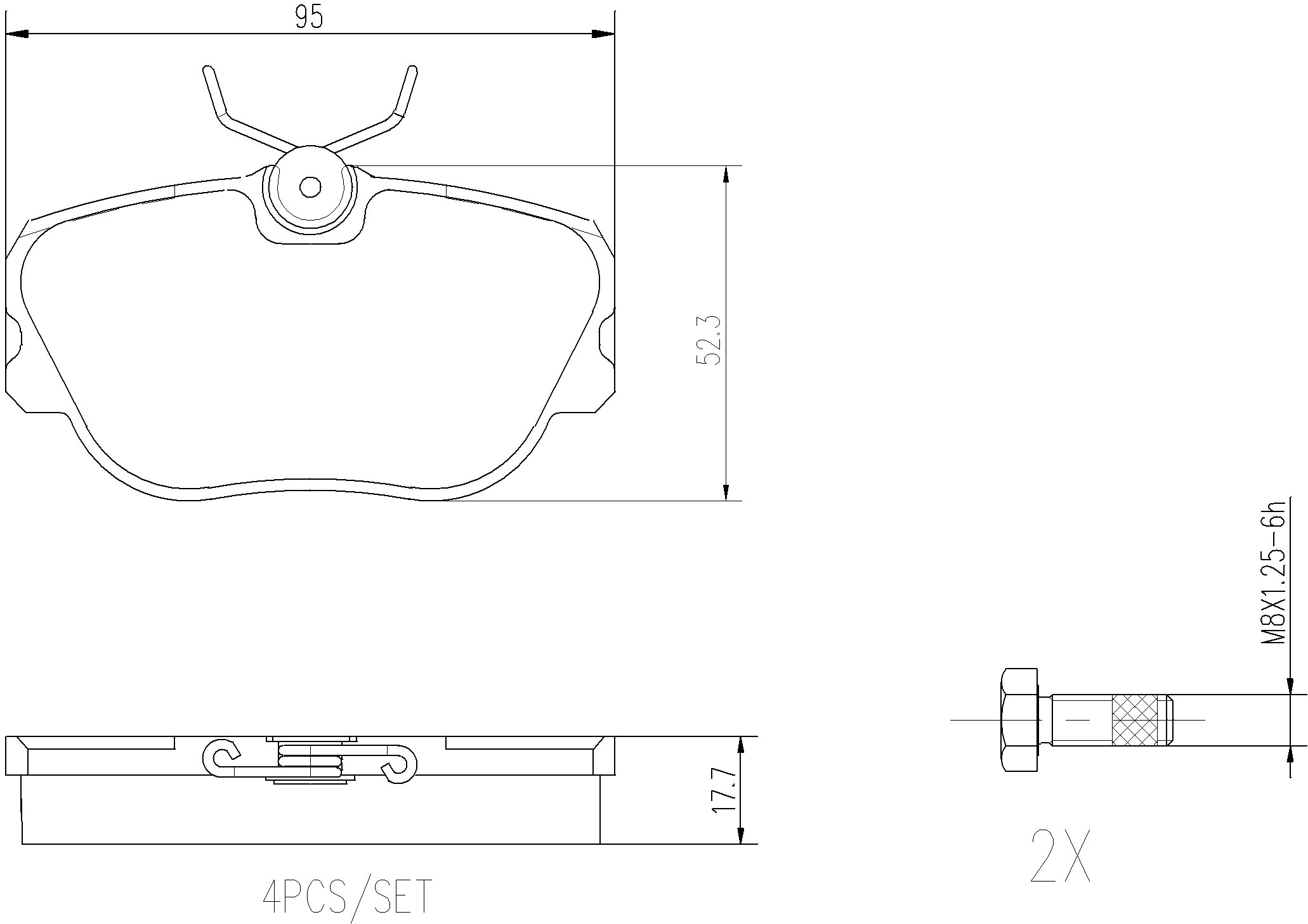 BREMBO Sada brzdových doštičiek P 71 004