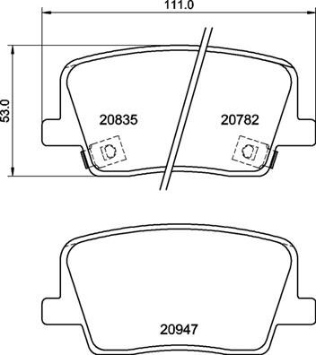 BREMBO Sada brzdových doštičiek P 77 003