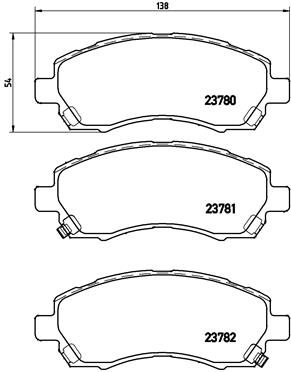 BREMBO Sada brzdových doštičiek P 78 009