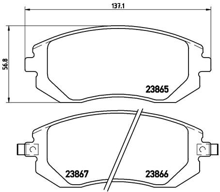 BREMBO Sada brzdových doštičiek P 78 013X