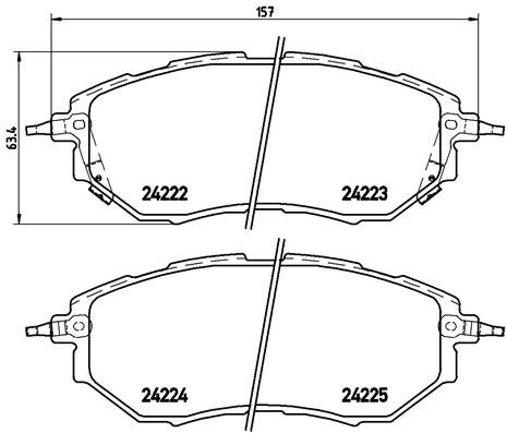 BREMBO Sada brzdových doštičiek P 78 017X