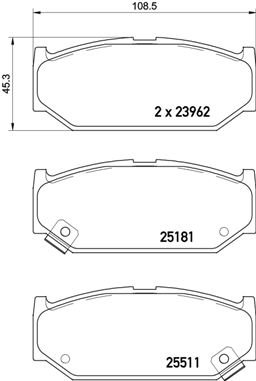 BREMBO Sada brzdových doštičiek P 79 031