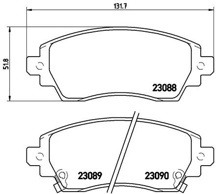 BREMBO Súprava brzdových doštičiek P 83 042