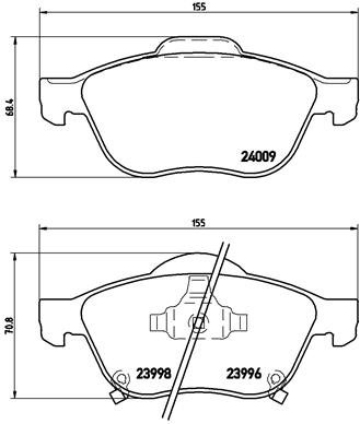 BREMBO Súprava brzdových doštičiek P 83 043