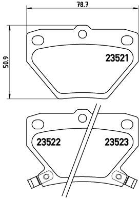 BREMBO Sada brzdových doštičiek P 83 052