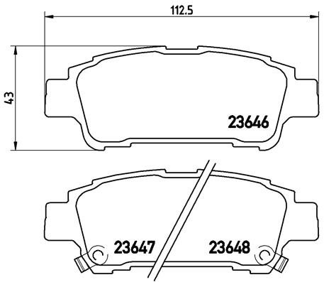 BREMBO Súprava brzdových doštičiek P 83 056