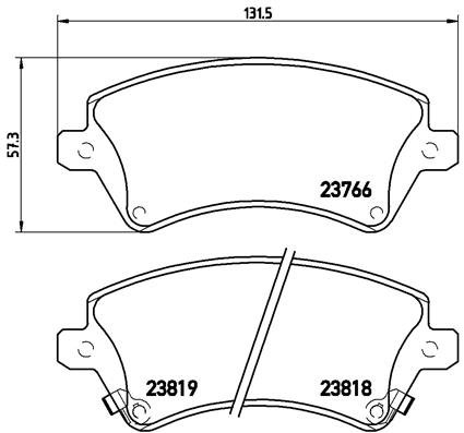 BREMBO Sada brzdových doštičiek P 83 064