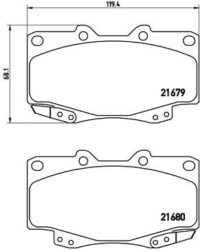BREMBO Sada brzdových doštičiek P 83 069