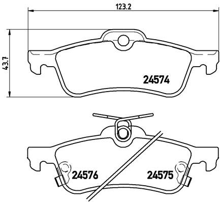 BREMBO Súprava brzdových doštičiek P 83 087