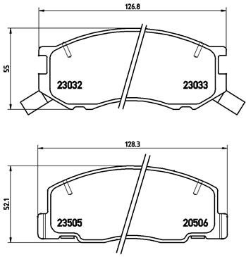 BREMBO Súprava brzdových doštičiek P 83 093
