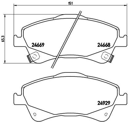 BREMBO Sada brzdových doštičiek P 83 109