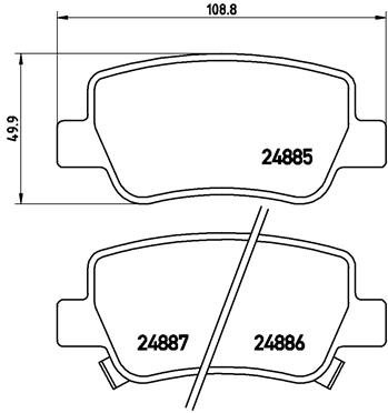 BREMBO Sada brzdových doštičiek P 83 112
