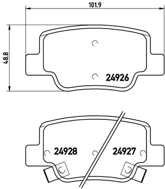 BREMBO Sada brzdových doštičiek P 83 114