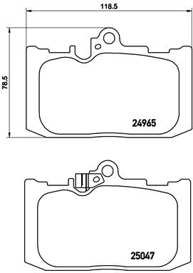 BREMBO Sada brzdových doštičiek P 83 131