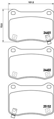 BREMBO Sada brzdových doštičiek P 83 134