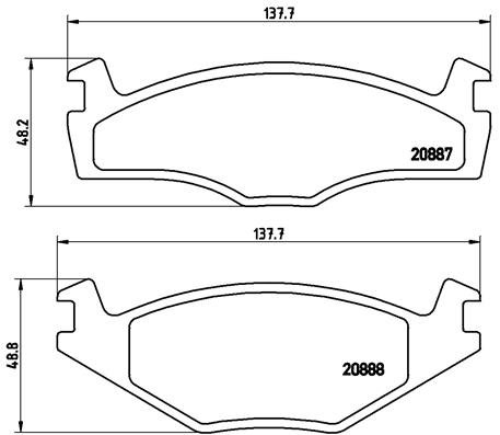 BREMBO Sada brzdových doštičiek P 85 005