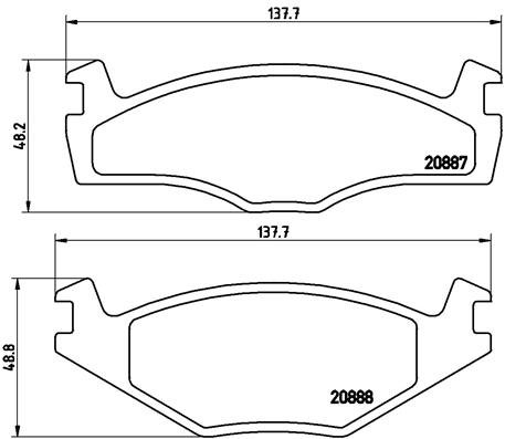 BREMBO Súprava brzdových doštičiek P 85 012