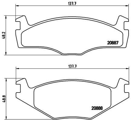 BREMBO Súprava brzdových doštičiek P 85 024