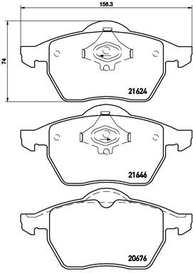 BREMBO Sada brzdových doštičiek P 85 036