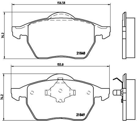 BREMBO Sada brzdových doštičiek P 85 039