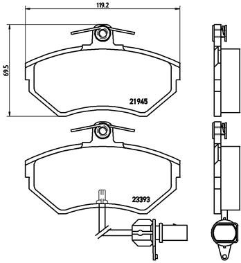 BREMBO Sada brzdových doštičiek P 85 044