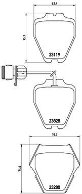 BREMBO Súprava brzdových doštičiek P 85 054