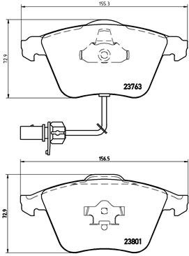 BREMBO Súprava brzdových doštičiek P 85 084