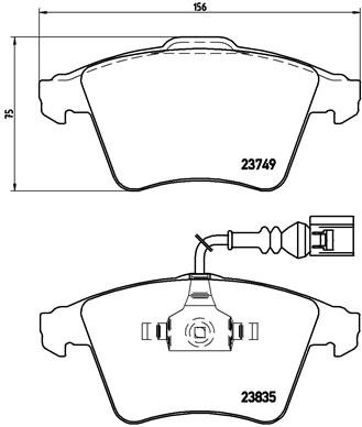 BREMBO Súprava brzdových doštičiek P 85 090