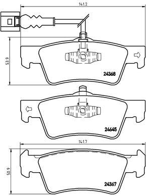 BREMBO Súprava brzdových doštičiek P 85 091
