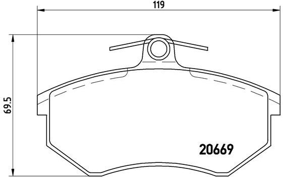 BREMBO Súprava brzdových doštičiek P 85 093