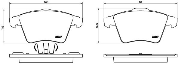 BREMBO Sada brzdových doštičiek P 85 106