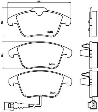 BREMBO Súprava brzdových doštičiek P 85 112X