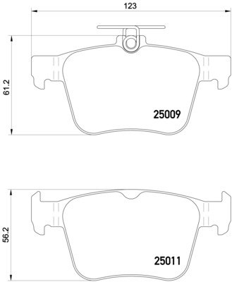 BREMBO Súprava brzdových doštičiek P 85 124X