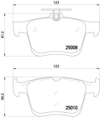 BREMBO Súprava brzdových doštičiek P 85 125X