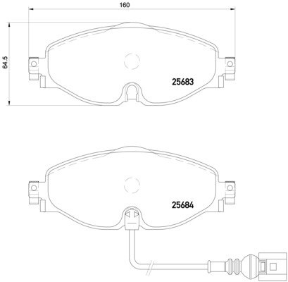 BREMBO Súprava brzdových doštičiek P 85 126X