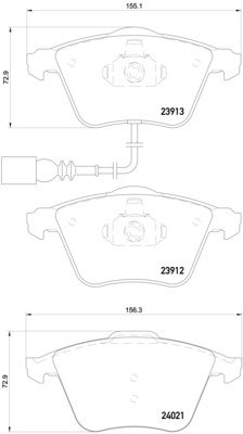 BREMBO Súprava brzdových doštičiek P 85 129