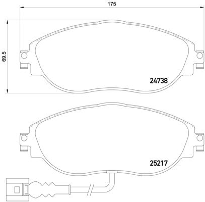 BREMBO Súprava brzdových doštičiek P 85 131X