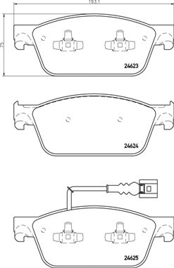 BREMBO Súprava brzdových doštičiek P 85 141