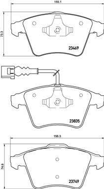 BREMBO Súprava brzdových doštičiek P 85 149
