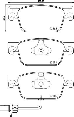 BREMBO Súprava brzdových doštičiek P 85 153