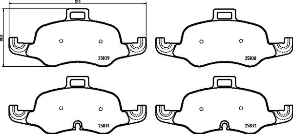 BREMBO Súprava brzdových doštičiek P 85 160