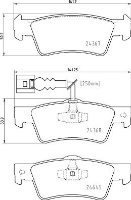 BREMBO Súprava brzdových doštičiek P 85 163