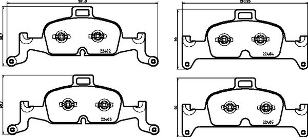 BREMBO Súprava brzdových doštičiek P 85 164X
