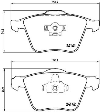 BREMBO Súprava brzdových doštičiek P 86 018
