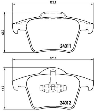BREMBO Súprava brzdových doštičiek P 86 019