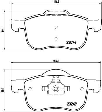 BREMBO Súprava brzdových doštičiek P 86 020