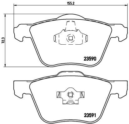BREMBO Súprava brzdových doštičiek P 86 022