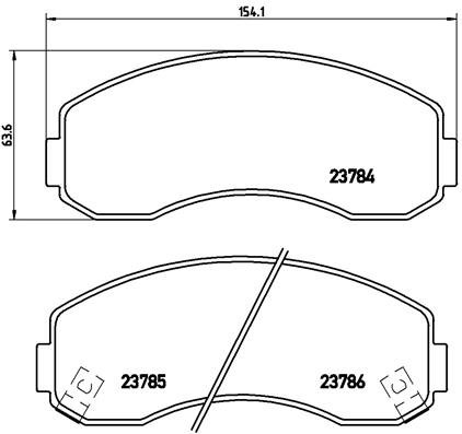 BREMBO Súprava brzdových doštičiek P 99 003